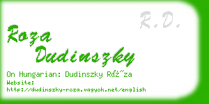 roza dudinszky business card